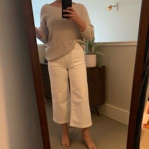 J.Crew Point Sur Cropped White Pants (Size 27)